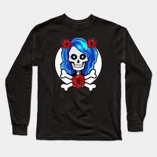 Girl Skull and Crossbones Long Sleeve T-Shirt
